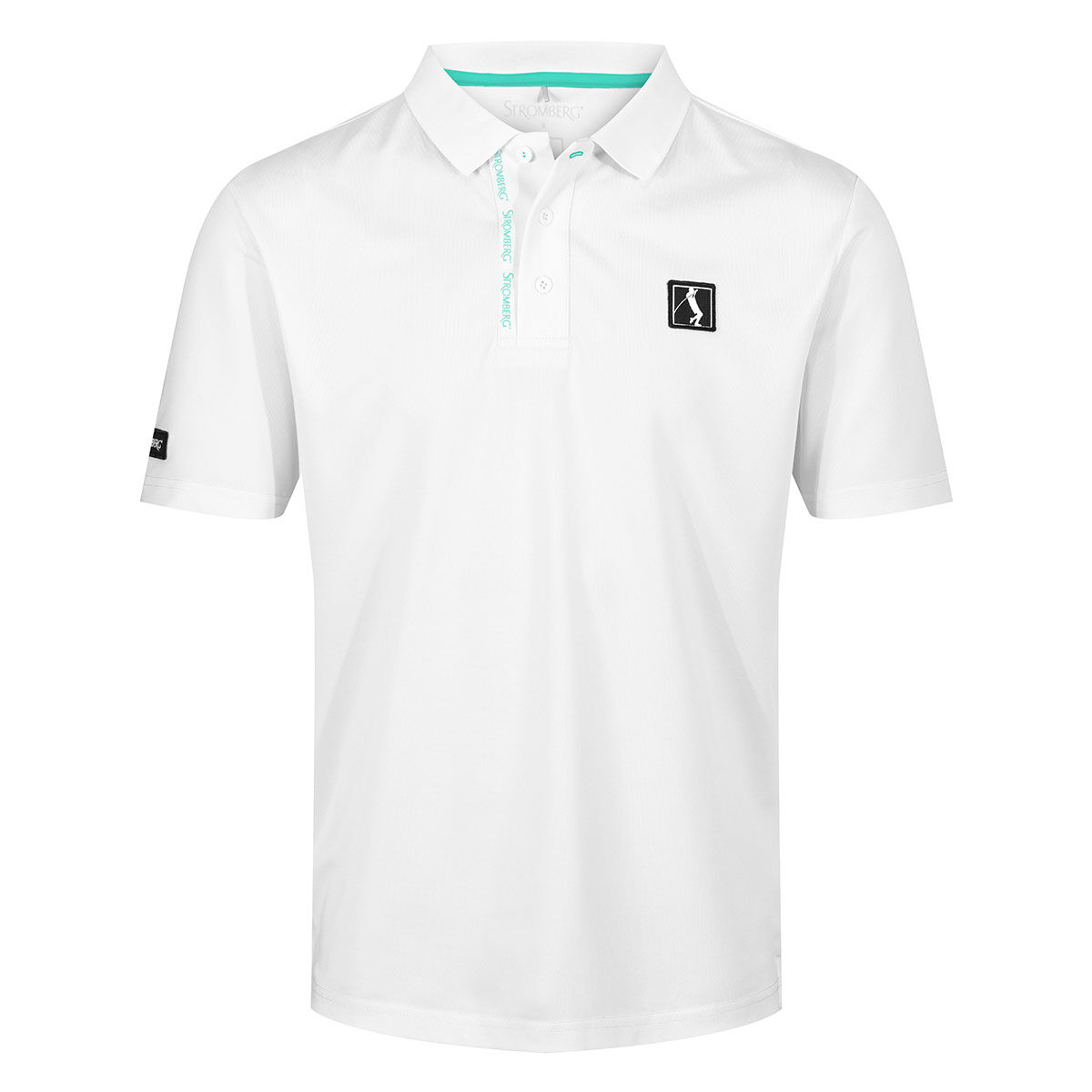 Stromberg Men's Lee Sharpe Placket Golf Polo Shirt, Mens, White, Medium | American Golf von Stromberg