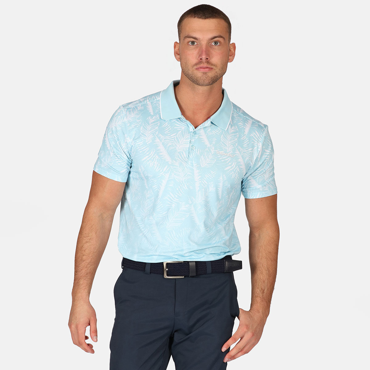 Stromberg Men's Manaslu Print Golf Polo Shirt, Mens, Light blue/white, Xxl | American Golf von Stromberg