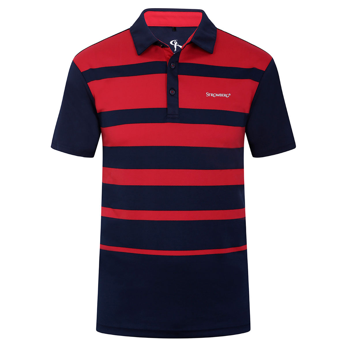 Stromberg Men's Strike Stretch Golf Polo Shirt, Mens, Navy/red, Small | American Golf von Stromberg