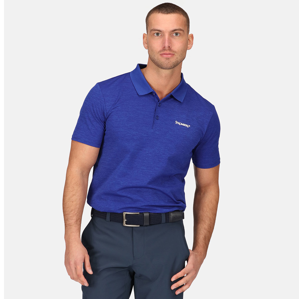 Stromberg Men's Tempo Marl Golf Polo Shirt, Mens, Blue, Xl | American Golf von Stromberg