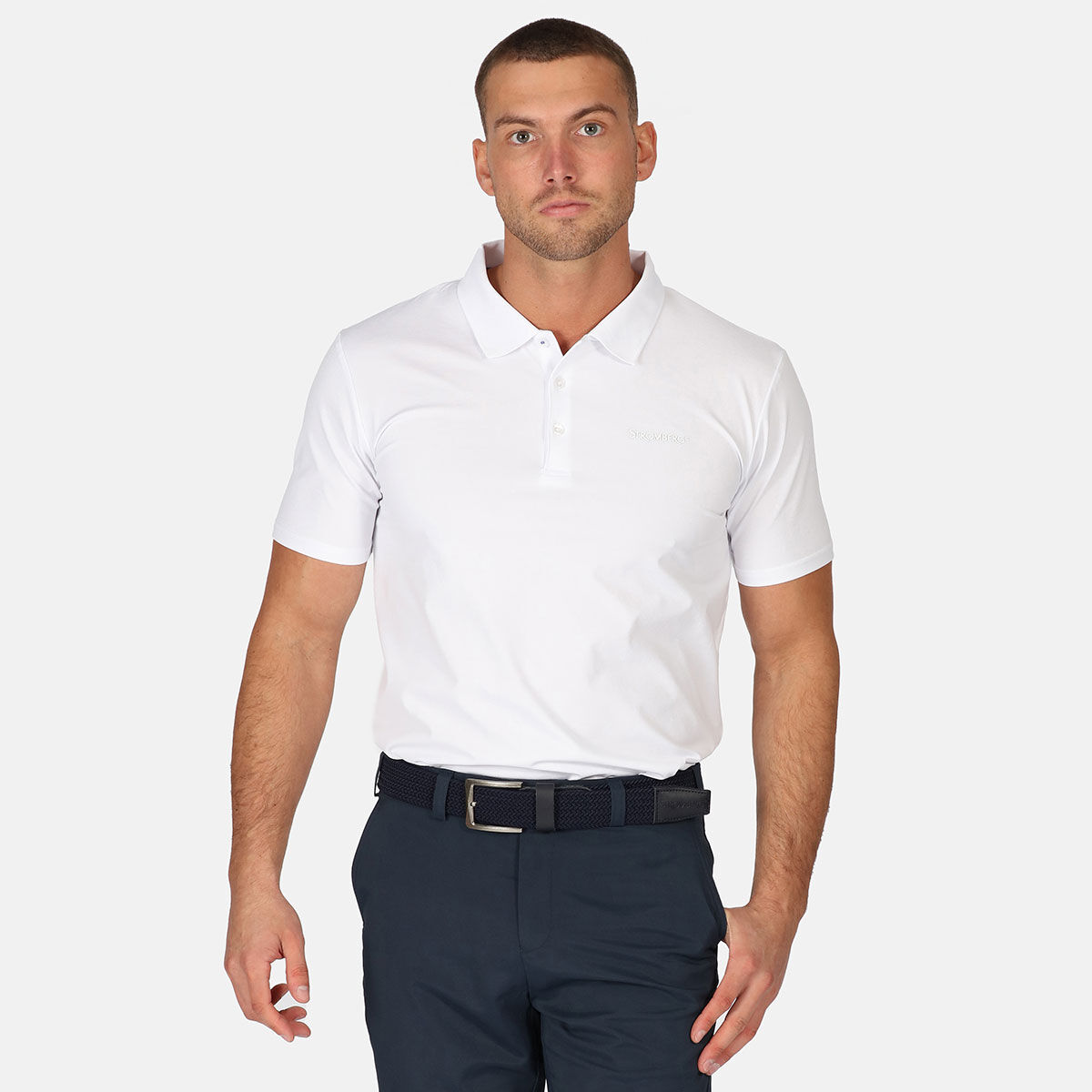 Stromberg Men's Tempo Marl Golf Polo Shirt, Mens, White, Xxxl | American Golf von Stromberg