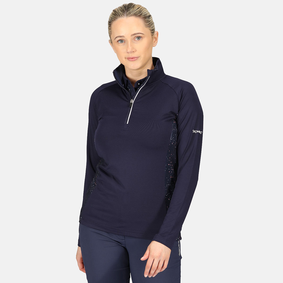 Stromberg Womens Splatter Golf Mid Layer, Female, Navy, 16 | American Golf von Stromberg