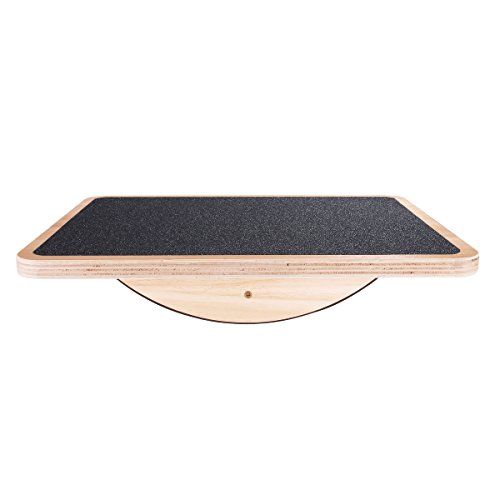 StrongTek Professionelles Wackelbrett Balance Board für Erwachsene, Gleichgewichtstrainer aus Holz mit Anti-Rutsch-Beschichtung als Trainingsgerät und zur Physiotherapie von StrongTek