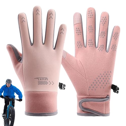 Stronrive Fahrradhandschuhe Damen, Herren Handschuhe für kaltes Wetter - wasserdichte Thermohandschuhe Vollfinger-Fahrradhandschuhe,Bequeme Motorrad-Reithandschuhe, Touchscreen-Handschuhe für von Stronrive