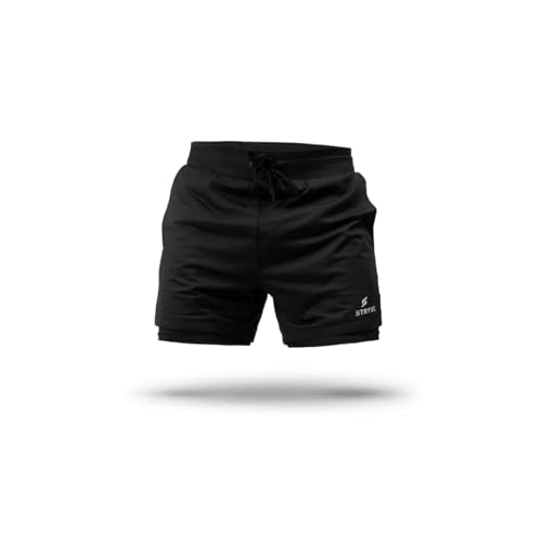 STRYVE Herren Prime Performance Shorts M | All Black Sportbekleidung, Schwarz, L von STRYVE