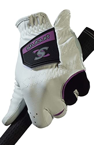 Stuburt Damen STGLV09 Womens Urban All Weather Golf Glove with Cabretta & Synthetic Leather, White/Black Golfhandschuh, weiß/schwarz, Left Hand Large Stuburt Damen STGLV09 Womens Urban All Weather Golf Glove with Cabretta & Synthetic Leather, White/Black Golfhandschuh, weiß/schwarz, Left Hand Large von Stuburt
