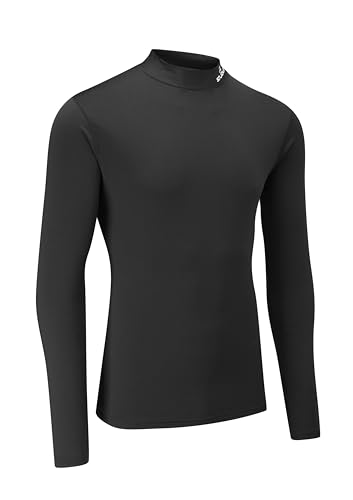 Stuburt Essential Performance Longsleeve Compression Baselayer Mens Golf Thermal Mock Black Medium von Stuburt