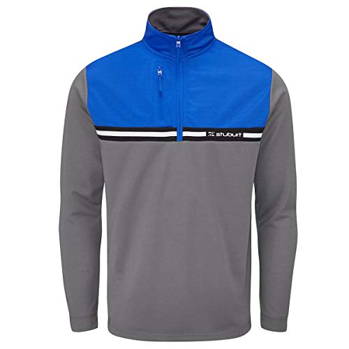 Stuburt Golf Herren Flitton Half Zip Thermal Midlayer Sweater - Mid Grau - XXL Stuburt Golf Herren Flitton Half Zip Thermal Midlayer Sweater - Mid Grau - XXL von Stuburt