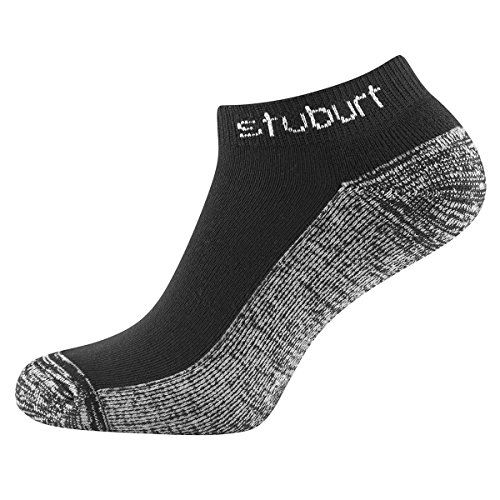 Stuburt Golf SBSOCK1041 Herren Golfsocken mit gepolsterter Sohle, 2 Stück Einheitsgröße Schwarz von Stuburt