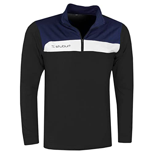 Stuburt Herren Golf Evolve Extreme Half Zip Mid Layer Pullover - Schwarz - M von Stuburt