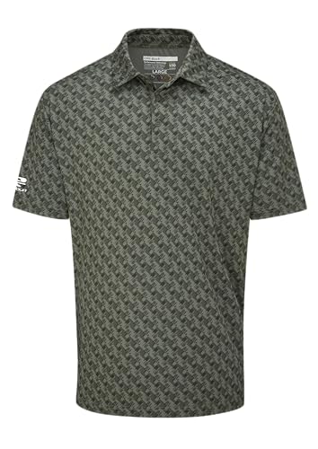 Stuburt Herren Buzzard Poloshirt, feuchtigkeitsableitend, atmungsaktiv, leicht, Klassische Passform, kurzärmelig Polohemd, Khaki, L von Stuburt