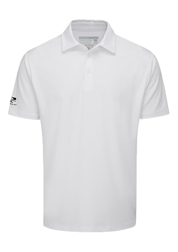 Stuburt Herren Kestrel Poloshirt, feuchtigkeitsableitend, atmungsaktiv, Klassische Passform, kurzärmelig Polohemd, weiß, S von Stuburt