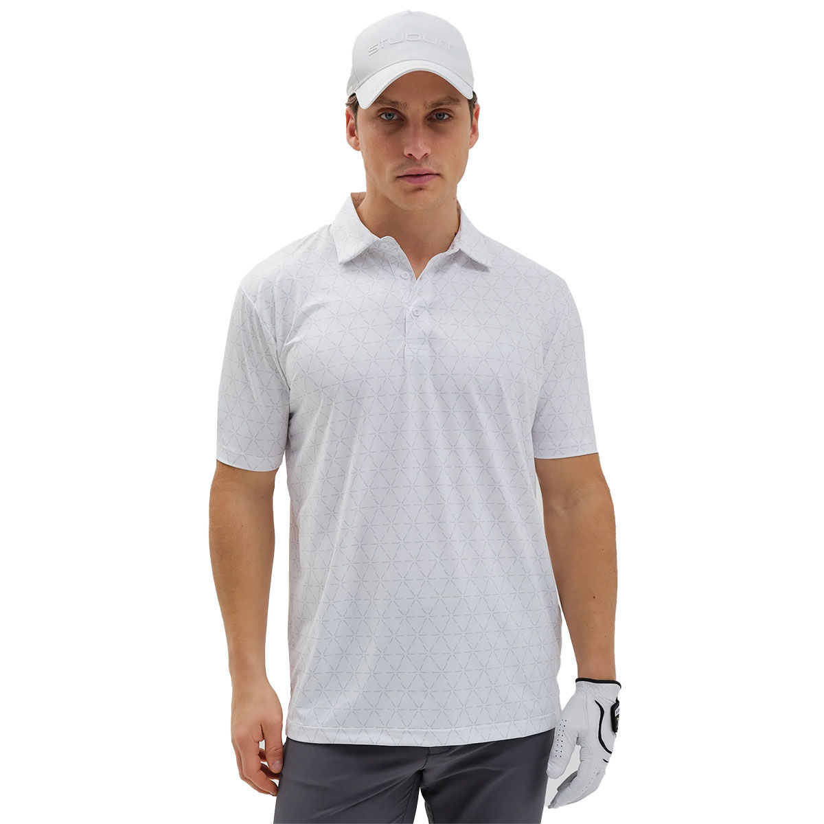 Stuburt Men's Dunnock Golf Polo Shirt, Mens, White, Small | American Golf von Stuburt