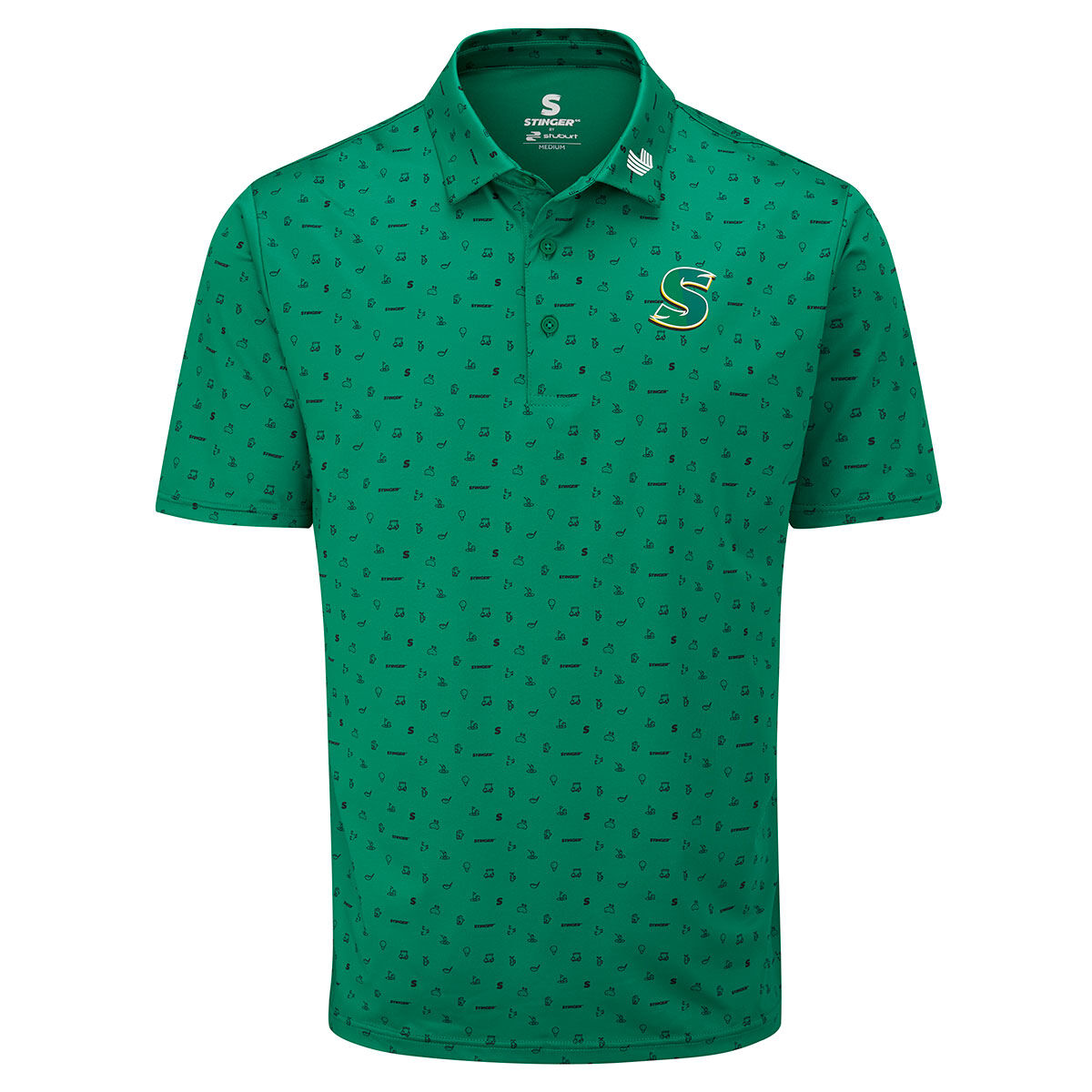 Stuburt Men's LIV Stinger Louis Golf Polo Shirt, Mens, Stinger green, Medium | American Golf von Stuburt