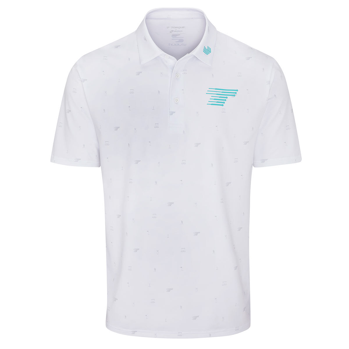 Stuburt Men's LIV Torque Lima Golf Polo Shirt, Mens, White, Large | American Golf von Stuburt
