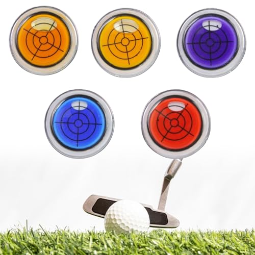 Relativelk Golf Ball Marker Round Cap Clip Mark with Level Function for Men Women Golfer, Golf Ball Marker Hat Clip, Golf Ball Marker Level, Bubble Level Golf Ball Marker, Ball Marker Level (Mix) von Stunor