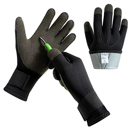 1 Paar 3 mm Kevlar-Tauchhandschuhe, schnittfeste, stichfeste, Abriebfeste, rutschfeste Handschuhe, thermische Handschuhe zum Tauchen, Schnorcheln, Speerfischen von Stylebest