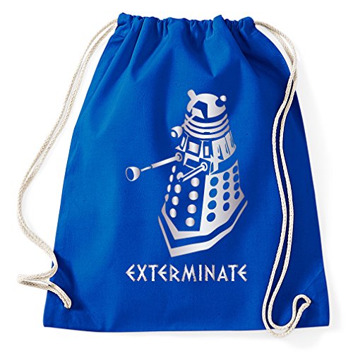 STYLETEX23 Dalek Exterminate Turnbeutel Sportbeutel, Royalblue STYLETEX23 Dalek Exterminate Turnbeutel Sportbeutel, Royalblue von STYLETEX23