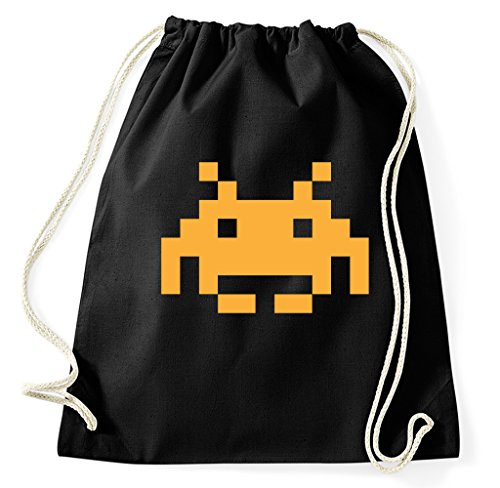 STYLETEX23 Space Invaders Retro Logo Turnbeutel Sportbeutel, schwarz STYLETEX23 Space Invaders Retro Logo Turnbeutel Sportbeutel, schwarz von STYLETEX23