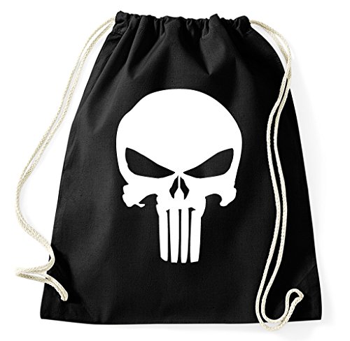 STYLETEX23 The Punisher Logo Turnbeutel Sportbeutel, schwarz STYLETEX23 The Punisher Logo Turnbeutel Sportbeutel, schwarz von STYLETEX23