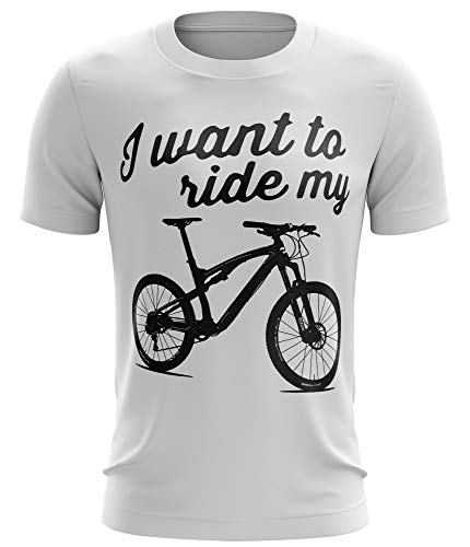 Stylotex Fitness T-Shirt Herren Sport Shirt I Want to Ride My MTB Gym Tshirts für Performance beim Training | Männer Kurzarm | Funktionelle Sport Bekleidung, Farbe:Weiss, Größe:L Stylotex Fitness T-Shirt Herren Sport Shirt I Want to Ride My MTB Gym Tshirts für Performance beim Training | Männer Kurzarm | Funktionelle Sport Bekleidung, Farbe:Weiss, Größe:L von Stylotex