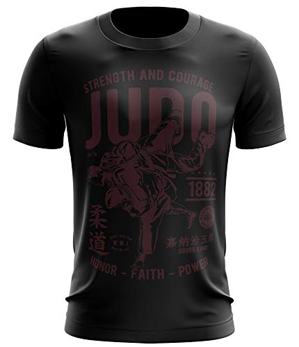 Stylotex Fitness T-Shirt Herren Sport Shirt Strenght and Courage Judo Gym Tshirts für Performance beim Training | Männer Kurzarm | Funktionelle Sport Bekleidung, Farbe:schwarz, Größe:L Stylotex Fitness T-Shirt Herren Sport Shirt Strenght and Courage Judo Gym Tshirts für Performance beim Training | Männer Kurzarm | Funktionelle Sport Bekleidung, Farbe:schwarz, Größe:L von Stylotex
