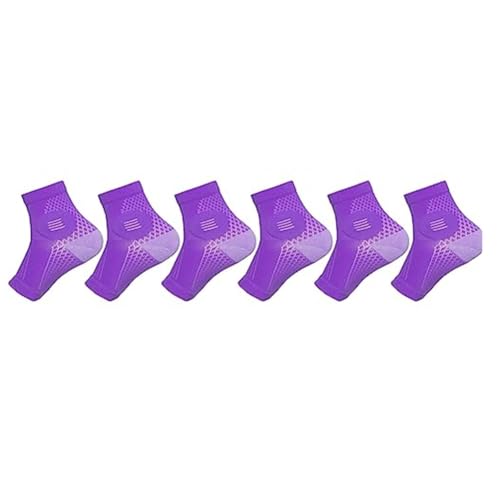 Stytpwra 3 Paar Neuropathie-Socken – Sock Schnuller – Beruhigende Socken bei Neuropathie – Plantarfasziitis-Socken – Violett – XL von Stytpwra