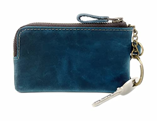 Su.B Leder Schlüsselbrieftasche - Schlüsseletui mit Reißverschluss - Geldbörse - Geldbeutel - Türkis Su.B Leder Schlüsselbrieftasche - Schlüsseletui mit Reißverschluss - Geldbörse - Geldbeutel - Türkis von Su.B