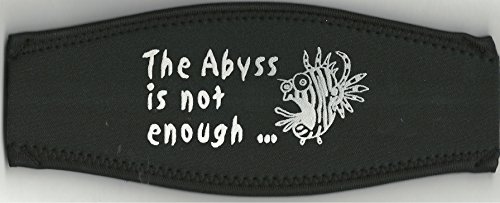 Sub-base Maskenband, schwarz, Aufdruck: The Abyss is not Enough, Weiss von Sub-base