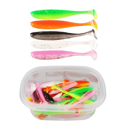 50 Stück Weiche Köder Wurmköder Weiche Silikonköder Paddelschwanz Swimbaits Angelgerät Köder Barsch Angelköder Langlebig 50 Stück Weiche Köder Wurmköder Weiche Silikonköder Paddelschwanz Swimbaits Angelgerät Köder Barsch Angelköder Langlebig von SueaLe