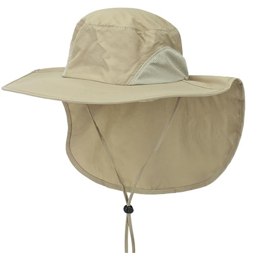 Große Krempen Sonnenhut Männer Frauen Atmungsaktive Angeln Caps Sonne Sonnenschutz Meshes Wandern Outdoor Strand Kappen von SueaLe