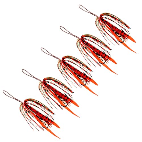 SueaLe 5Pcs Doppel Angeln Unterstützen Haken Jigging Haken Langsam Fallen Jigs Angelhaken Ersatz Für Vertikale Jigging Lockt von SueaLe