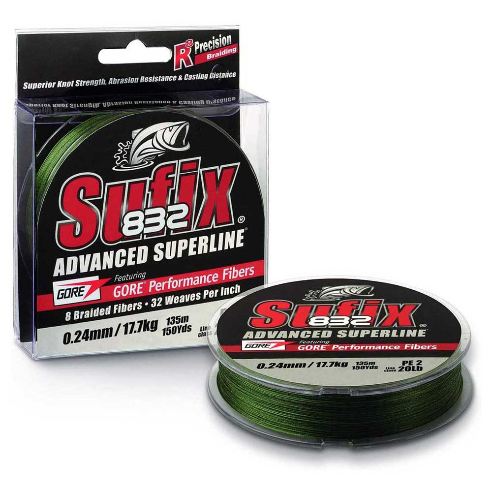 Sufix 832 Braided Line 250 M Grün 0.130 mm von Sufix