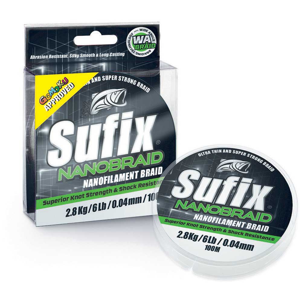 Sufix Nanobraid Braided Line 100 M Grün 0.100 mm von Sufix