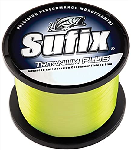 Sufix Tritanium Plus Angelschnur, 1/4 Pfund Spule (Chartreuse, 7,7 kg) von Sufix