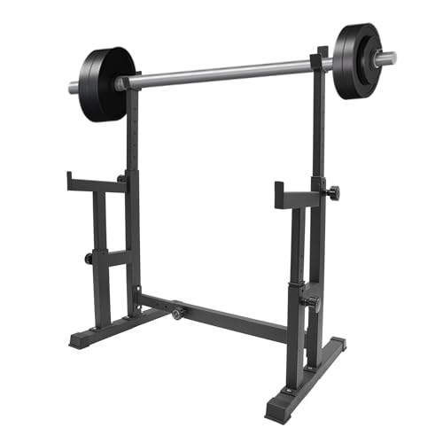 Squat Rack, Gewichtheben-Hantelständer für Kniebeugen, Höhenverstellbarer Langhantelständer, Dumbbell Rack für Sportstudio Zuhause Gewichtheben Bankdrücken bis 250 kg von SuhoFutus