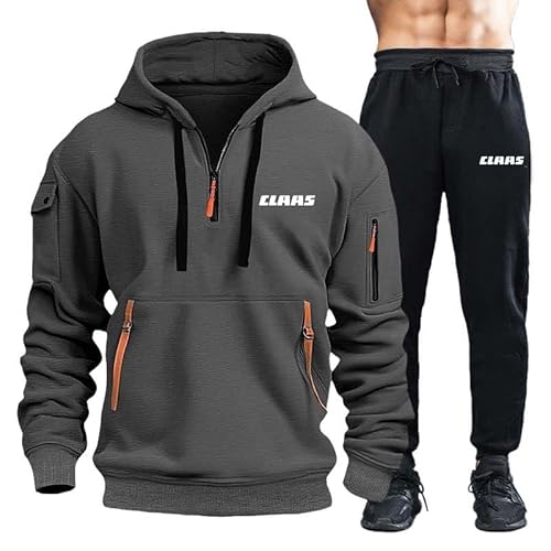 SuiHeill Trainingsanzug Herren CL_AAS Drucken Kapuzenjacke Und Sporthose, Freizeitanzug Fashion Halbreißverschluss Jogginganzug Streetwear Sportswear von SuiHeill