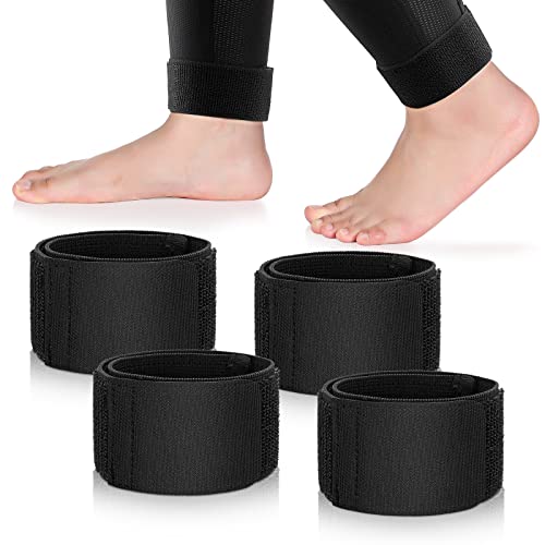 2 Paar Fußball Schienbeinschonerhalter Stutzenhalter mit Verstellbarem Verschluss zum Tragen Über Socken Teenager Kinder Erwachsene Herren (Schwarz) von Suilung