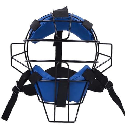 Sujurio Vollgesichts-Baseball-Catcher-Maske, Leichte, Sichere Passform Bietet Schutz und Komfort, Behindert Nicht die Sicht, Blau, Einfach zu Verwenden von Sujurio