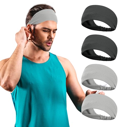 Sport Stirnband Herren Kühlende Schweißband Stirn, Stretchy Haarband Schweißabsorption Atmungsaktiv Haarreif Männer Geeignet Für Bewegung, Fitness, Laufen von Sukeen