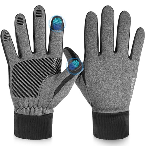 Sukeen Fahrradhandschuhe Herren Damen Winterhandschuhe, Touchscreen Handschuhe Thermohandschuhe Autofahrerhandschuhe Warme Schwarze Handschuhe Sporthandschuhe zum Radfahren Laufen Wandern Fußball von Sukeen