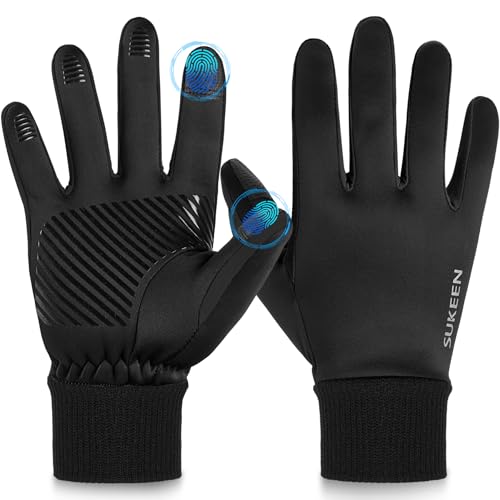 Sukeen Fahrradhandschuhe Herren Damen Winterhandschuhe, Touchscreen Handschuhe Thermohandschuhe Autofahrerhandschuhe Warme Schwarze Handschuhe Sporthandschuhe zum Radfahren Laufen Wandern Sukeen Fahrradhandschuhe Herren Damen Winterhandschuhe, Touchscreen Handschuhe Thermohandschuhe Autofahrerhandschuhe Warme Schwarze Handschuhe Sporthandschuhe zum Radfahren Laufen Wandern von Sukeen