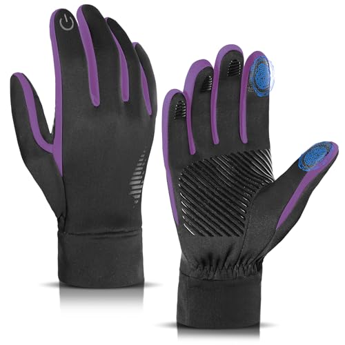 Sukeen Handschuhe Herren Damen Thermo Winterhandschuhe Wasserdichter Touchscreen Handschuhe Fahrradhandschuhe Herren Reithandschuhe Damen Laufhandschuhe Sporthandschuh rutschfeste Handschuhe Schwarze von Sukeen