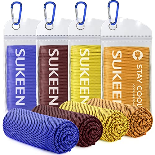 Sukeen Kühlendes Handtuch (101,6 x 30,5 cm) Mikrofaser-Handtuch, weiches, atmungsaktives, kühlendes Handtuch für Yoga, Golf, Fitnessstudio, Camping, Laufen, Workout und mehr Aktivitäten von Sukeen
