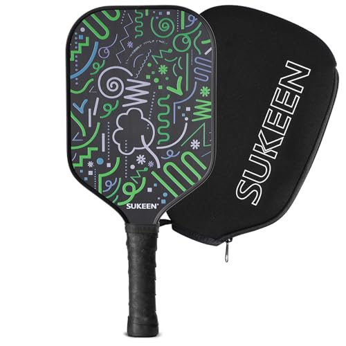 Sukeen Pickleball Paddle, Leichter T700 Carbon Fiber Pickleball Schläger, 16 mm verstärkter Polypropylen-Wabenkern, Fokus auf Rotation und Kontrolle von Sukeen