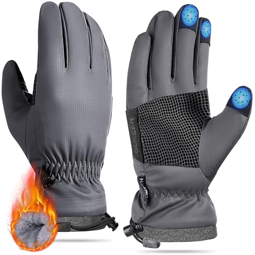 Sukeen Winterhandschuhe Herren Damen Thermo Fahrradhandschuhe Herren Winter Touchscreen wasserdichte Handschuhe mit Anti-Rutsch zum Radfahren Laufen Skifahren Autofahren Wandern Arbeiten Sukeen Winterhandschuhe Herren Damen Thermo Fahrradhandschuhe Herren Winter Touchscreen wasserdichte Handschuhe mit Anti-Rutsch zum Radfahren Laufen Skifahren Autofahren Wandern Arbeiten von Sukeen