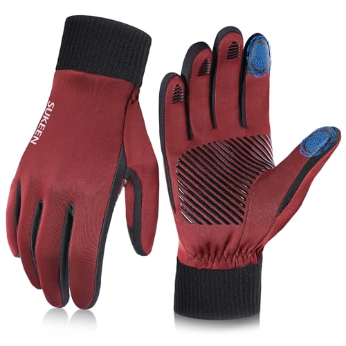 Winter Handschuhe Herren Damen Thermo-Handschuhe Touchscreen Winterhandschuhe Fahrradhandschuhe Anti-Rutsch Winddicht Handschuhe zum Autofahren Radfahren Skifahren Arbeiten Outdoor von Sukeen