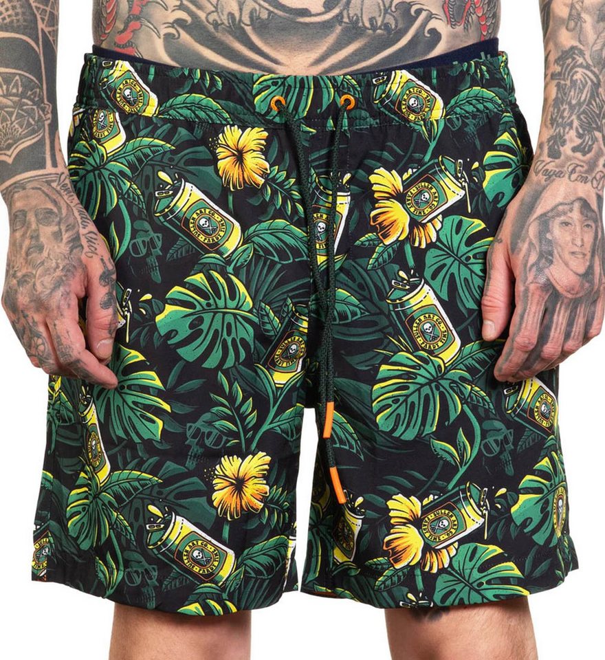 Sullen Clothing Boardshorts Beer Garden Tattoo Tropisch Badehose Sullen Clothing Boardshorts Beer Garden Tattoo Tropisch Badehose von Sullen Clothing