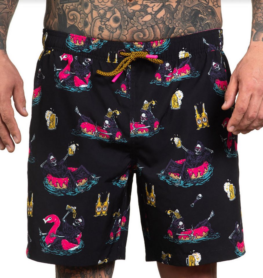 Sullen Clothing Boardshorts Pool Party Tattoo Grim Reaper Badehose Sullen Clothing Boardshorts Pool Party Tattoo Grim Reaper Badehose von Sullen Clothing