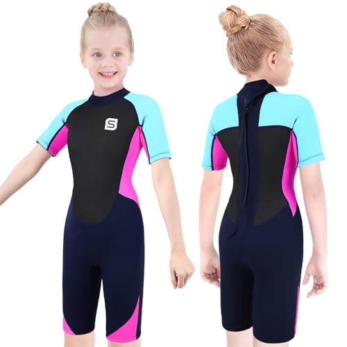 Summshall Neoprenanzug Kinder, 2.5mm Neopren Kinder Neoprenanzug Jugend Kurz Lang Wärmender Neoprenanzüge Thermal Badeanzug für Mädchen und Jungen zum Tauchen, Schwimmen, Surfen Summshall Neoprenanzug Kinder, 2.5mm Neopren Kinder Neoprenanzug Jugend Kurz Lang Wärmender Neoprenanzüge Thermal Badeanzug für Mädchen und Jungen zum Tauchen, Schwimmen, Surfen von Summshall